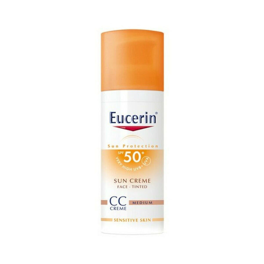Crème Solaire Avec Couleur Eucerin Photoaging Control Tinted Moyen SPF 50+ (50 ml)