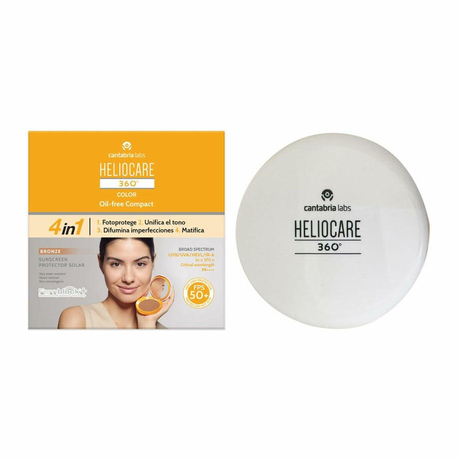Crème Solaire Avec Couleur Heliocare 360 Compact Oil-Free Bronze SPF 50+ 10 g